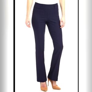 Express Slight Boot Cut Leg Navy Blue Dress Pants Polyester Spandex Size 6R